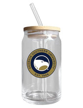 Load image into Gallery viewer, Georgia Southern Eagles NCAA 12 oz can-shaped glass, featuring a refined design ideal for showcasing team pride and enjoying beverages on game days, mother&#39;s day gift, father&#39;s day gift, alumni gift, graduation gift, admission gift.
