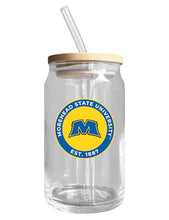 Load image into Gallery viewer, Morehead State University NCAA 12 oz can-shaped glass, featuring a refined design ideal for showcasing team pride and enjoying beverages on game days, mother&#39;s day gift, father&#39;s day gift, alumni gift, graduation gift, admission gift.
