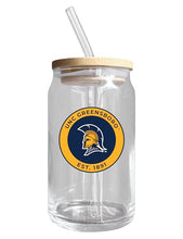 Load image into Gallery viewer, North Carolina Greensboro NCAA 12 oz can-shaped glass, featuring a refined design ideal for showcasing team pride and enjoying beverages on game days, mother&#39;s day gift, father&#39;s day gift, alumni gift, graduation gift, admission gift.
