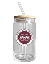 Load image into Gallery viewer, Mississippi State Bulldogs NCAA 12 oz can-shaped glass, featuring a refined design ideal for showcasing team pride and enjoying beverages on game days, mother&#39;s day gift, father&#39;s day gift, alumni gift, graduation gift, admission gift.
