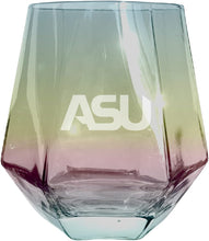 Load image into Gallery viewer, Alabama State University Tigers Etched Diamond Cut 10 oz Stemless Wine Glass - NCAA Licensed
