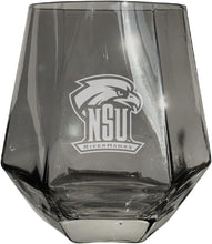 Load image into Gallery viewer, Northeastern State University Riverhawks Tigers Etched Diamond Cut 10 oz Stemless Wine Glass - NCAA Licensed
