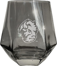 Load image into Gallery viewer, North Dakota State Bison Tigers Etched Diamond Cut 10 oz Stemless Wine Glass - NCAA Licensed
