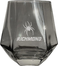 Load image into Gallery viewer, Richmond Spiders Tigers Etched Diamond Cut 10 oz Stemless Wine Glass - NCAA Licensed
