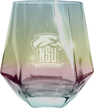 Load image into Gallery viewer, Northeastern State University Riverhawks Tigers Etched Diamond Cut 10 oz Stemless Wine Glass - NCAA Licensed
