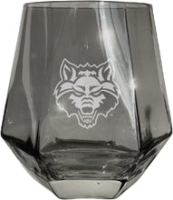 Load image into Gallery viewer, Arkansas State Tigers Etched Diamond Cut 10 oz Stemless Wine Glass - NCAA Licensed
