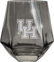 Load image into Gallery viewer, University of Houston Tigers Etched Diamond Cut 10 oz Stemless Wine Glass - NCAA Licensed
