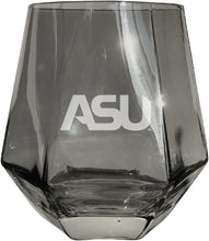 Load image into Gallery viewer, Alabama State University Tigers Etched Diamond Cut 10 oz Stemless Wine Glass - NCAA Licensed
