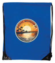 Load image into Gallery viewer, Biloxi Mississippi Design A Souvenir Cinch Bag with Drawstring Backpack
