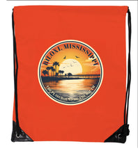 Load image into Gallery viewer, Biloxi Mississippi Design A Souvenir Cinch Bag with Drawstring Backpack
