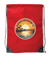 Load image into Gallery viewer, Biloxi Mississippi Design A Souvenir Cinch Bag with Drawstring Backpack
