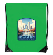 Load image into Gallery viewer, Indianapolis Indiana Design A Souvenir Cinch Bag with Drawstring Backpack
