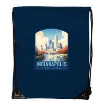 Load image into Gallery viewer, Indianapolis Indiana Design A Souvenir Cinch Bag with Drawstring Backpack
