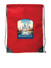 Load image into Gallery viewer, Indianapolis Indiana Design A Souvenir Cinch Bag with Drawstring Backpack
