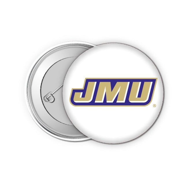 James Madison Dukes Small 1-Inch Button Pin 4 Pack Officially Licensed Collegiate Product 