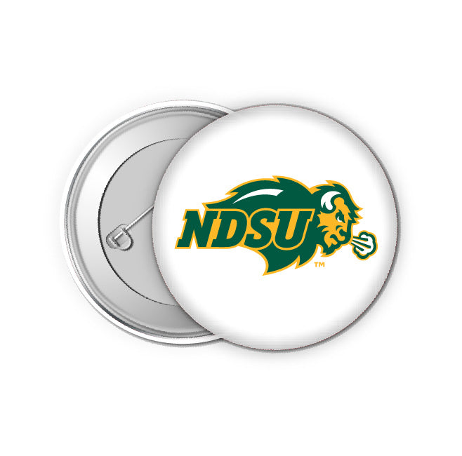 North Dakota State Bison Small 1-Inch Button Pin 4 Pack Officially Licensed Collegiate Product 