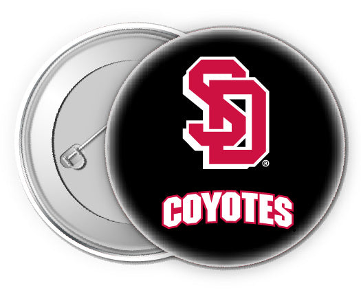 South Dakota Coyotes Small 1-Inch Button Pin 4 Pack Officially Licensed Collegiate Product 