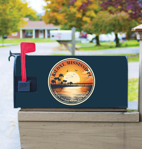 Biloxi Mississippi Design A Souvenir Magnetic Mailbox Cover 