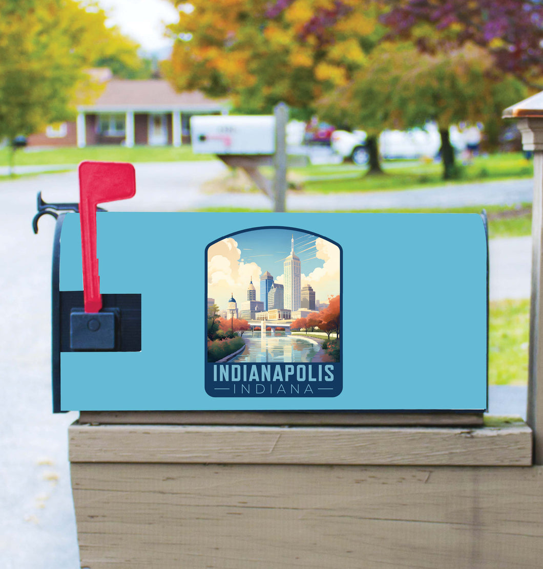 Indianapolis Indiana Design A Souvenir Magnetic Mailbox Cover 