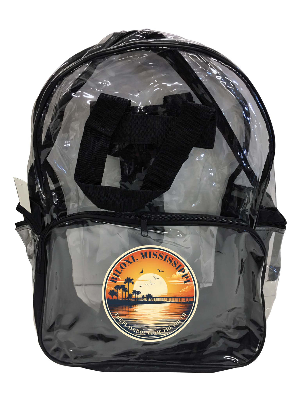 Biloxi Mississippi Design A Souvenir Clear View Backpack 