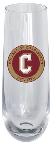 College of Charleston 10oz Stemless Flute Officially Licensed Collegiate Product 4-Pack