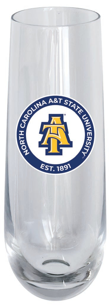 North Carolina A&T State Aggies 10oz Stemless Flute Officially Licensed Collegiate Product Single