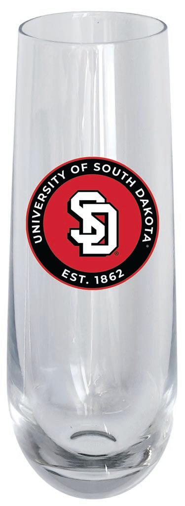 South Dakota Coyotes 10oz Stemless Flute Officially Licensed Collegiate Product Single