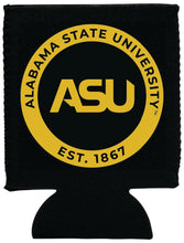 Load image into Gallery viewer, Alabama State University Neoprene Can Hugger Black Officially Licensed Collegiate Product 4-Pack
