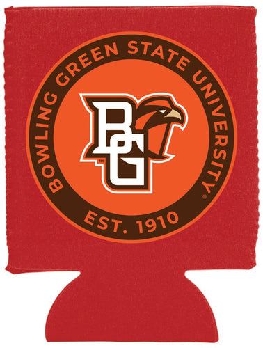 Bowling Green Falcons Neoprene Can Hugger Black Officially Licensed Collegiate Product 4-Pack