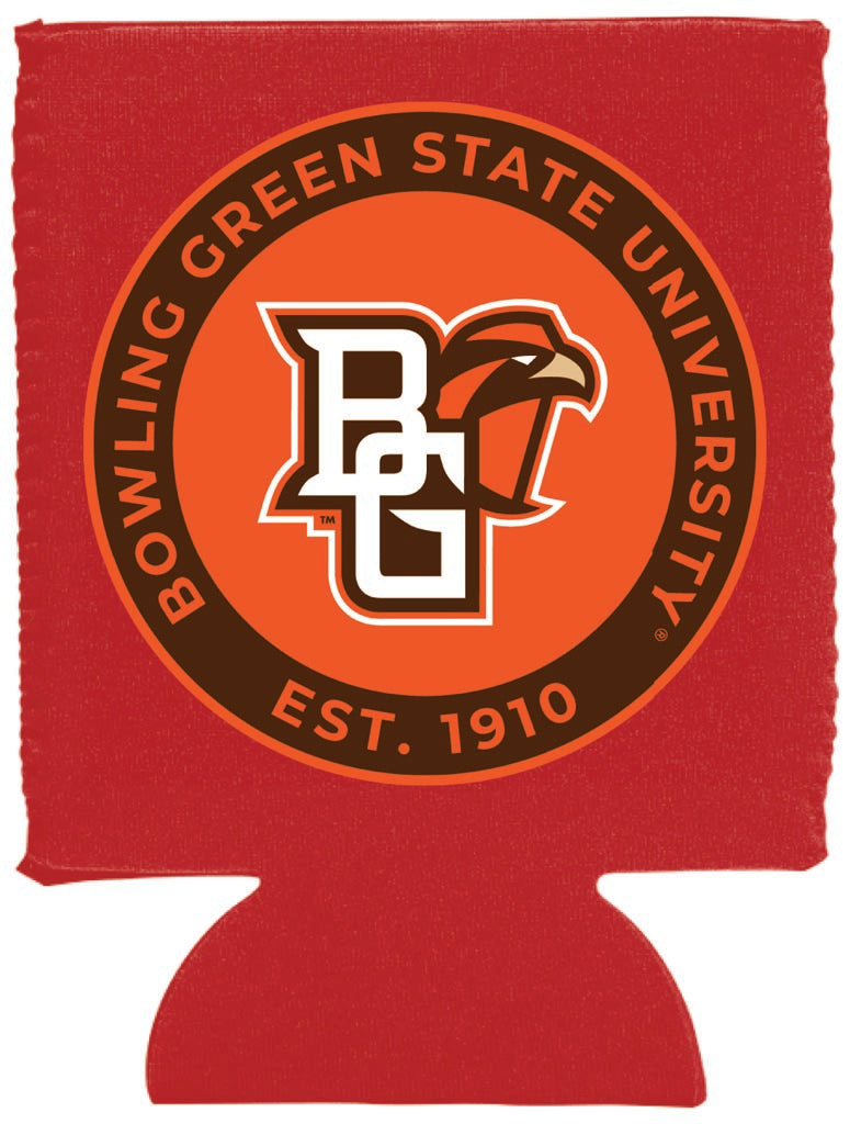 Bowling Green Falcons Neoprene Can Hugger Black Officially Licensed Collegiate Product 4-Pack