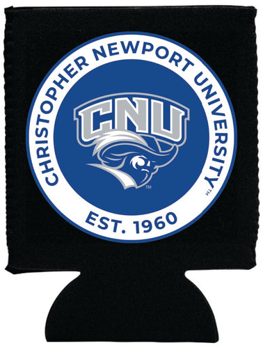 Christopher Newport Captains Neoprene Can Hugger Black Officially Licensed Collegiate Product 4-Pack