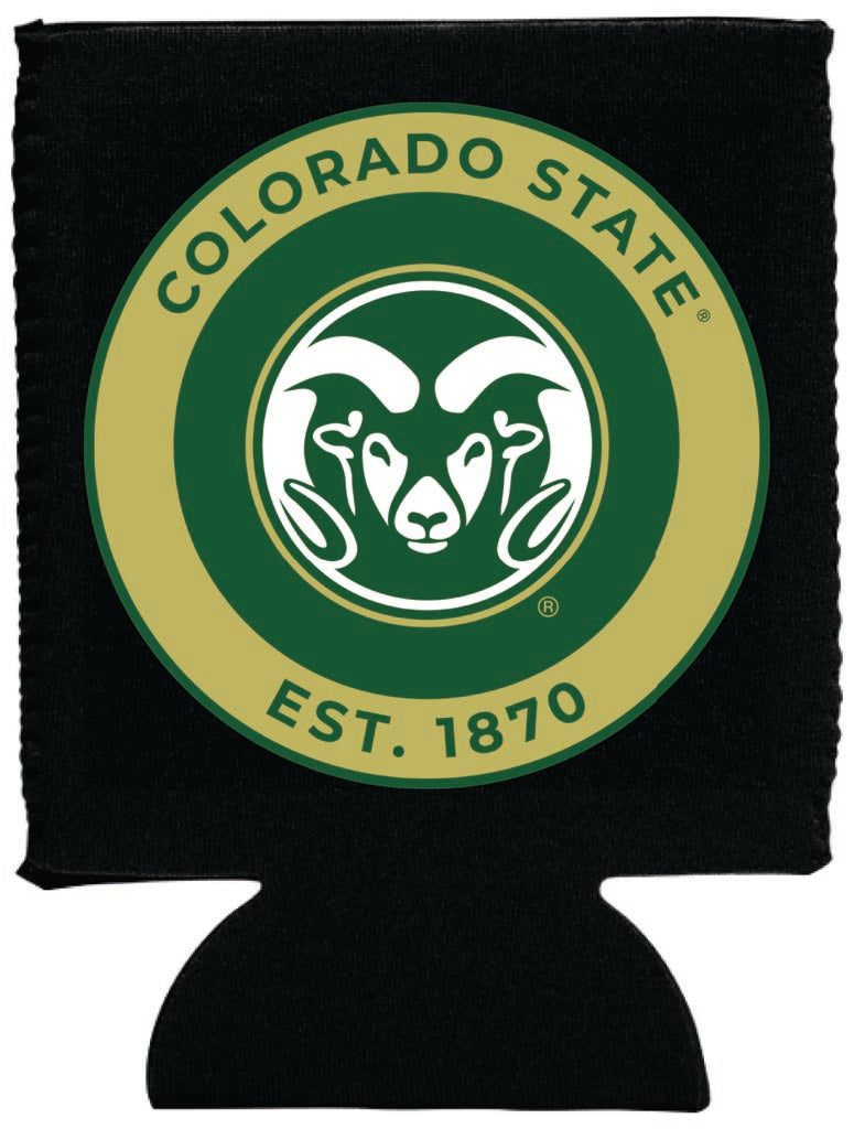 Colorado State Rams Neoprene Can Hugger Black Officially Licensed Collegiate Product 2-Pack