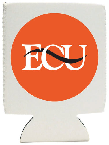 East Central University Tigers Neoprene Can Hugger White Officially Licensed Collegiate Product 4-Pack