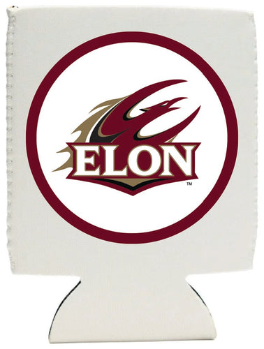 Elon University Neoprene Can Hugger White Officially Licensed Collegiate Product 4-Pack