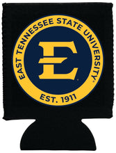 Load image into Gallery viewer, East Tennessee State University Neoprene Can Hugger Black Officially Licensed Collegiate Product 2-Pack
