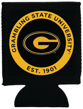 Load image into Gallery viewer, Grambling State Tigers Neoprene Can Hugger Black Officially Licensed Collegiate Product 4-Pack
