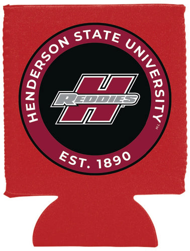 Henderson State Reddies Neoprene Can Hugger Red Officially Licensed Collegiate Product 4-Pack