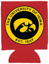 Load image into Gallery viewer, Iowa Hawkeyes Neoprene Can Hugger Red Officially Licensed Collegiate Product 2-Pack
