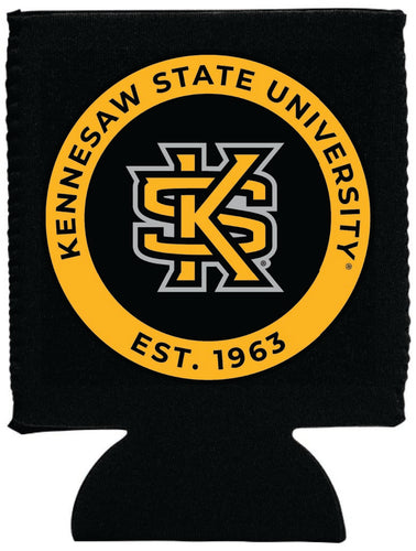 Kennesaw State University Neoprene Can Hugger Black Officially Licensed Collegiate Product 4-Pack