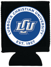 Load image into Gallery viewer, Lubbock Christian University Chaparral Neoprene Can Hugger Black Officially Licensed Collegiate Product 4-Pack
