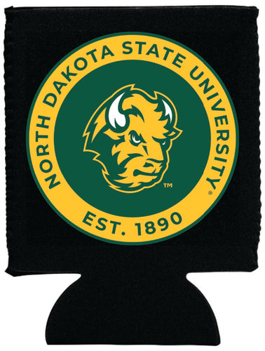 North Dakota State Bison Neoprene Can Hugger Black Officially Licensed Collegiate Product 2-Pack