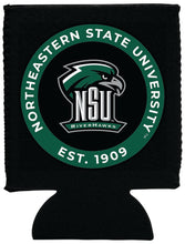 Load image into Gallery viewer, Northeastern State University Riverhawks Neoprene Can Hugger  Officially Licensed Collegiate Product
