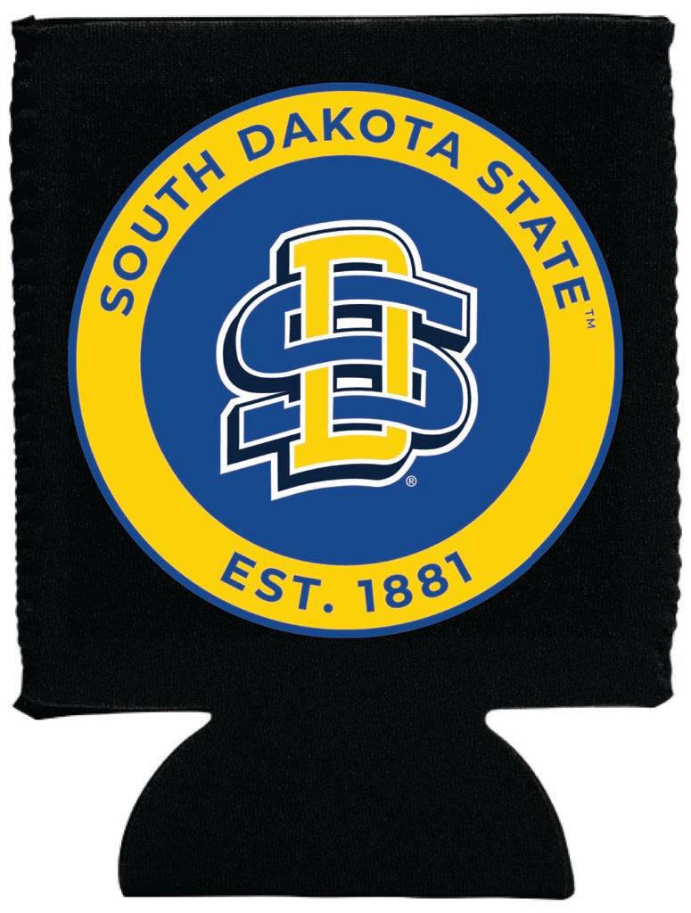 South Dakota State Jackrabbits Neoprene Can Hugger Black Officially Licensed Collegiate Product 4-Pack