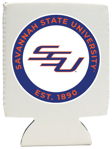 Savannah State University Neoprene Can Hugger White Officially Licensed Collegiate Product 4-Pack