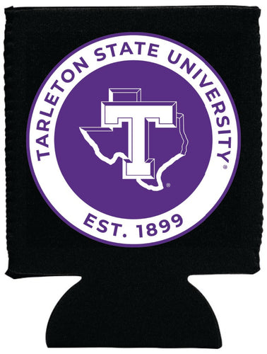 Tarleton State University Neoprene Can Hugger Black Officially Licensed Collegiate Product 4-Pack