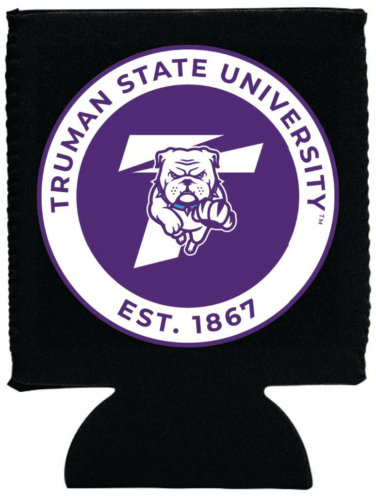 Truman State University Neoprene Can Hugger Black Officially Licensed Collegiate Product 4-Pack