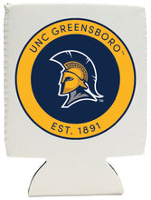 Load image into Gallery viewer, North Carolina Greensboro Spartans Neoprene Can Hugger White Officially Licensed Collegiate Product 2-Pack
