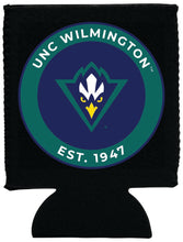 Load image into Gallery viewer, North Carolina Wilmington Seahawks Neoprene Can Hugger Black Officially Licensed Collegiate Product Single
