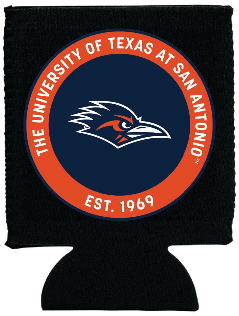 UTSA Road Runners Neoprene Can Hugger Black Officially Licensed Collegiate Product 4-Pack