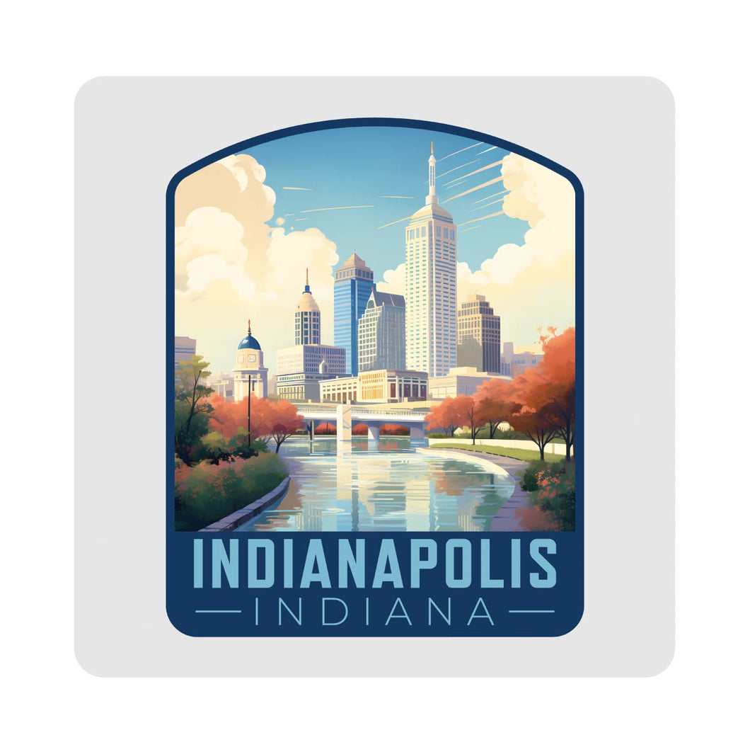 Indianapolis Indiana Design A Souvenir 4x4-Inch Coaster Acrylic 4 Pack 